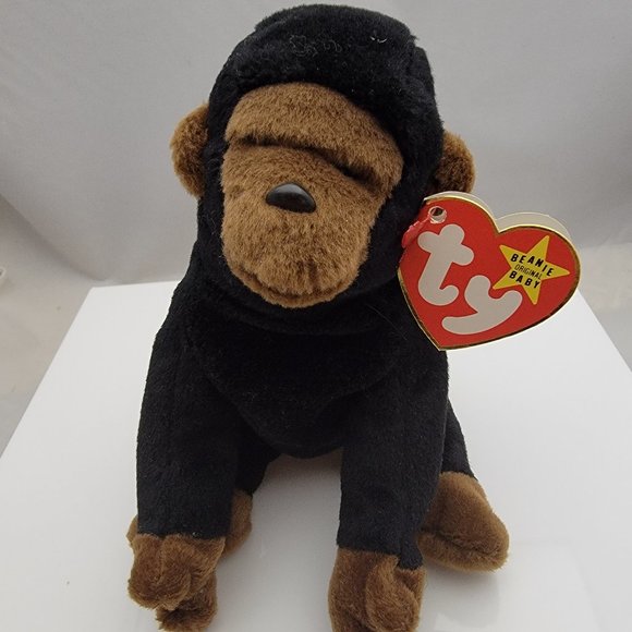 1996 Vintage TY Beanie Baby Congo Monkey Retired PVC Pellets Ape Gorilla Waterlo - Picture 1 of 7